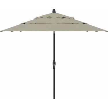 11' Auto Tilt Silver Linen Umbrella