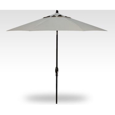 9' Auto Tilt Silver Linen Umbrella