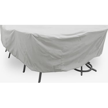 Treasure Garden Large Oval/Rect Table And Chair Cover in Gray