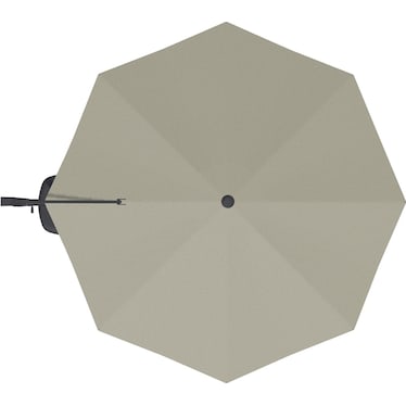 2-Pc 11' Cantilever Silver Linen Umbrella