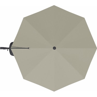 2-Pc 11' Cantilever Silver Linen Umbrella