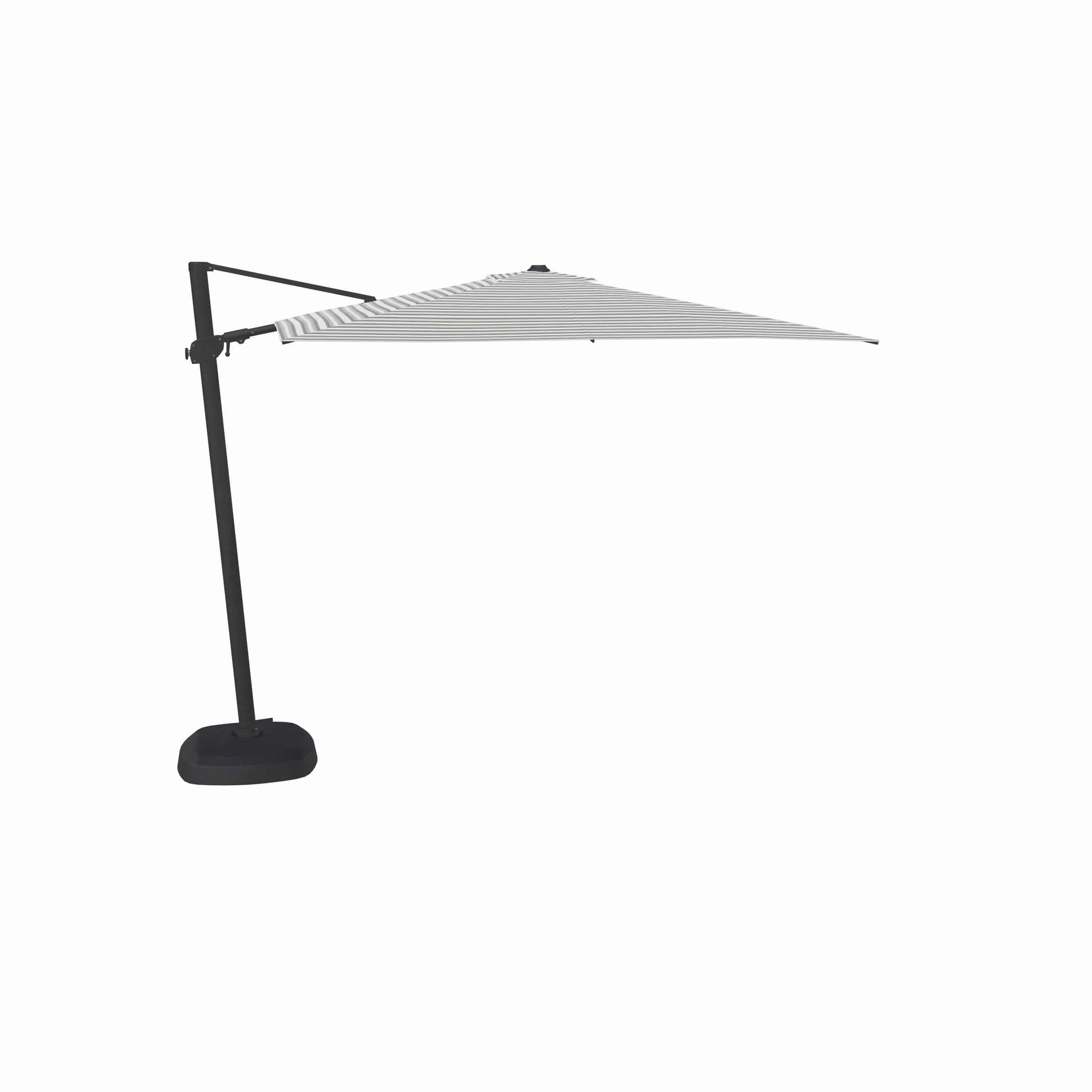 2-Pc 11' Square Cantilever Richmond Stone Stripe Umbrella