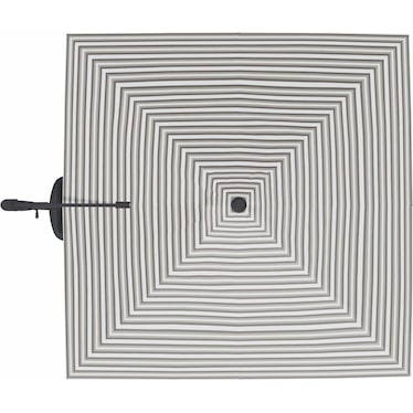 2-Pc 11' Square Cantilever Richmond Stone Stripe Umbrella