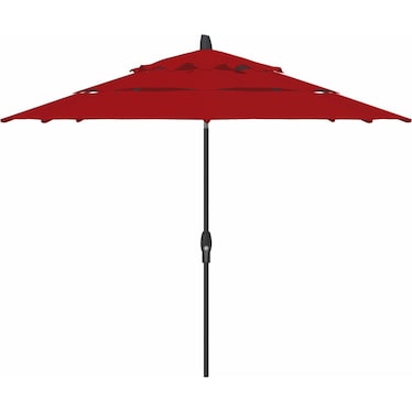 11' Auto Tilt Red Umbrella