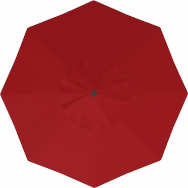 11' Auto Tilt Red Umbrella