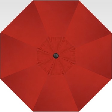 9' Auto Tilt Red Umbrella