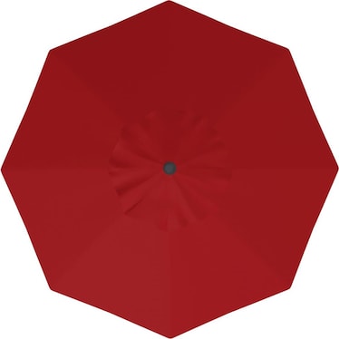 9' Auto Tilt Red Umbrella