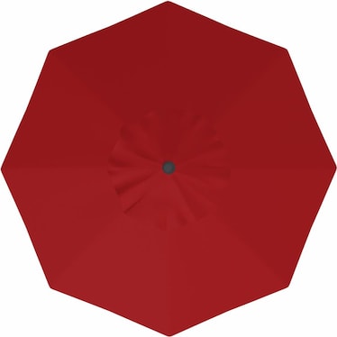 9' Auto Tilt Red Umbrella