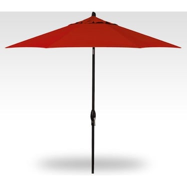 9' Red Push Button Tilt Umbrella