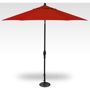 2-Pc 9' Auto Tilt Red Umbrella