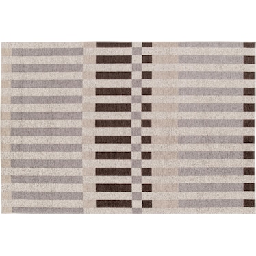 Trellis Stone Gray 7'10"X 10' Patio Area Rug