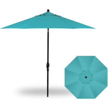 9' Aqua Push Button Tilt Umbrella