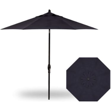 9' Navy Push Button Tilt Umbrella