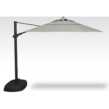 2-Pc 11' Cantilever Silver Linen Umbrella