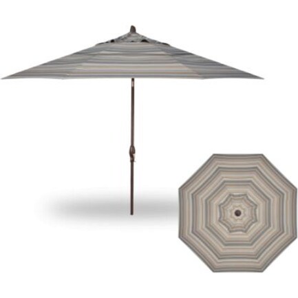 11' A/T Milano Char Umbrella W/Bronze Pole
