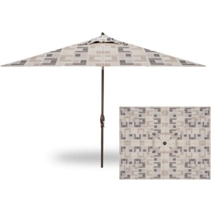 8'x10' Rect. Auto Tilt Mosaic Tile Umbrella
