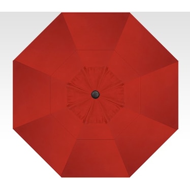 3-Pc 11' Auto Tilt Red Umbrella