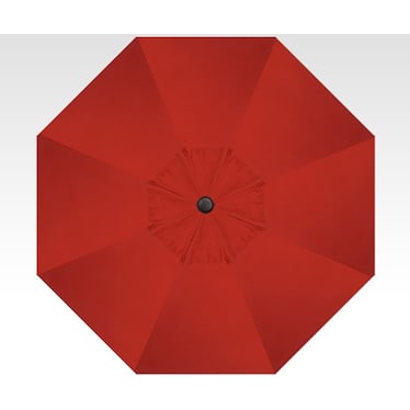 2-Pc 9' Auto Tilt Red Umbrella