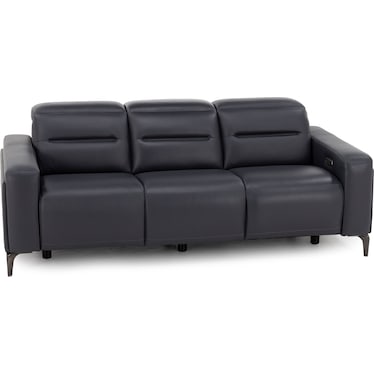 Drew & Jonathan Home Amalfi Leather Wall Saver Power Headrest Reclining Sofa