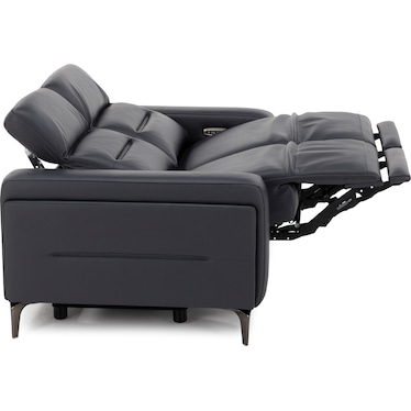 Drew & Jonathan Home Amalfi Leather Wall Saver Power Headrest Reclining Loveseat