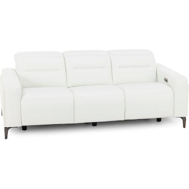 Drew & Jonathan Home Amalfi Leather Wall Saver Power Headrest Reclining Sofa