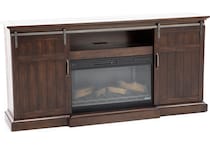twin brown console cabar  
