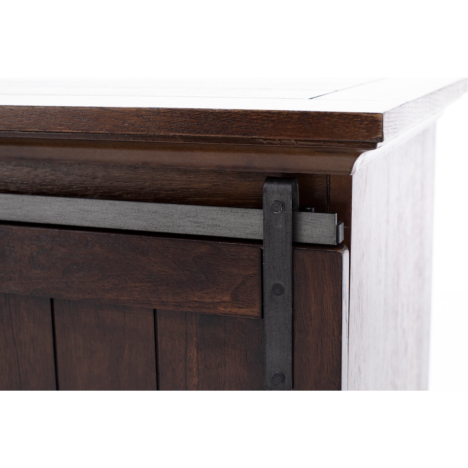 twin brown console cabar  