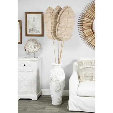 Set of 4 Natural Bamboo Leaves 13"W x 79"H