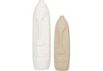 uma enterprises inc beige jar vase bowl plate set  