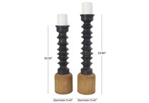 uma enterprises inc black candleholder candle set  