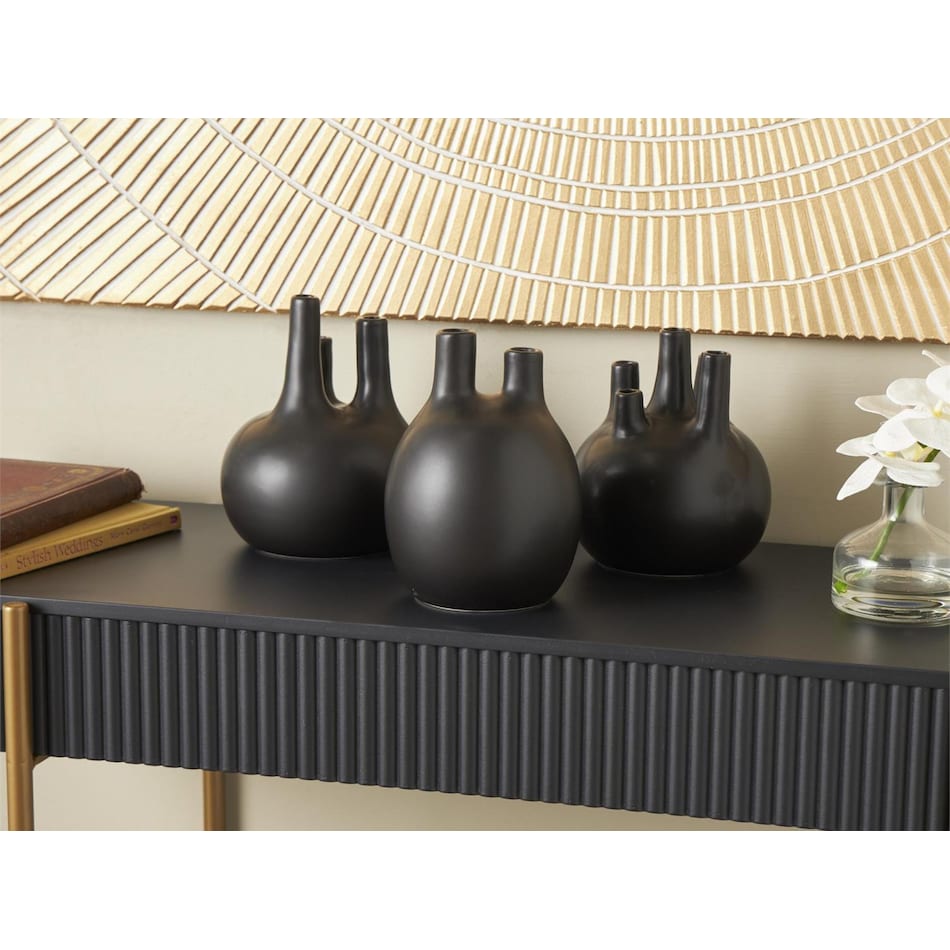 uma enterprises inc black jar vase bowl plate   