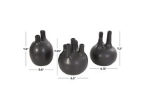 uma enterprises inc black jar vase bowl plate   