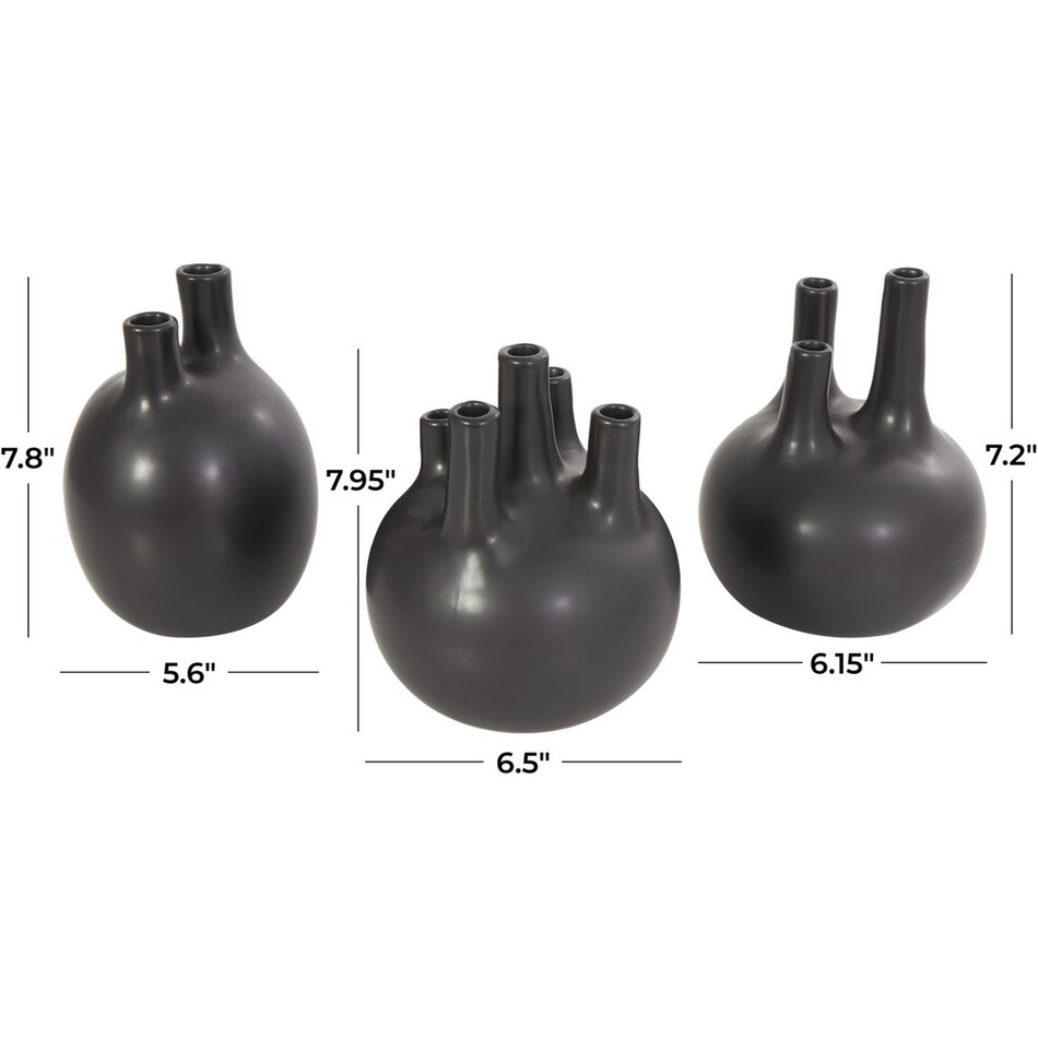 uma enterprises inc black jar vase bowl plate   