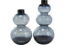 uma enterprises inc black jar vase bowl plate set  