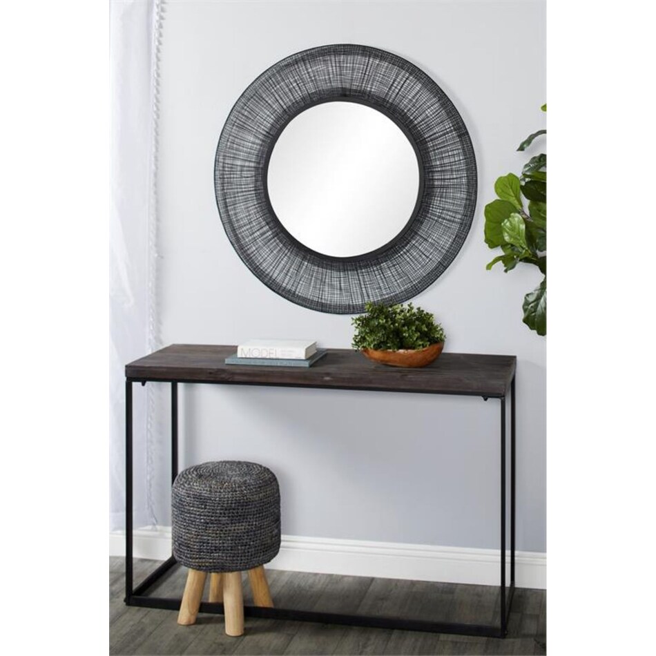 uma enterprises inc black wall mirror   