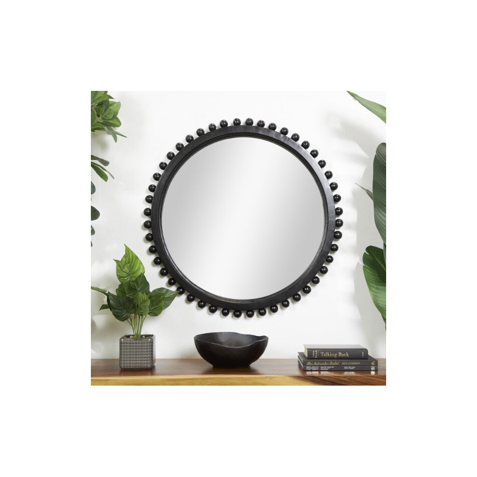 uma enterprises inc black wall mirror   