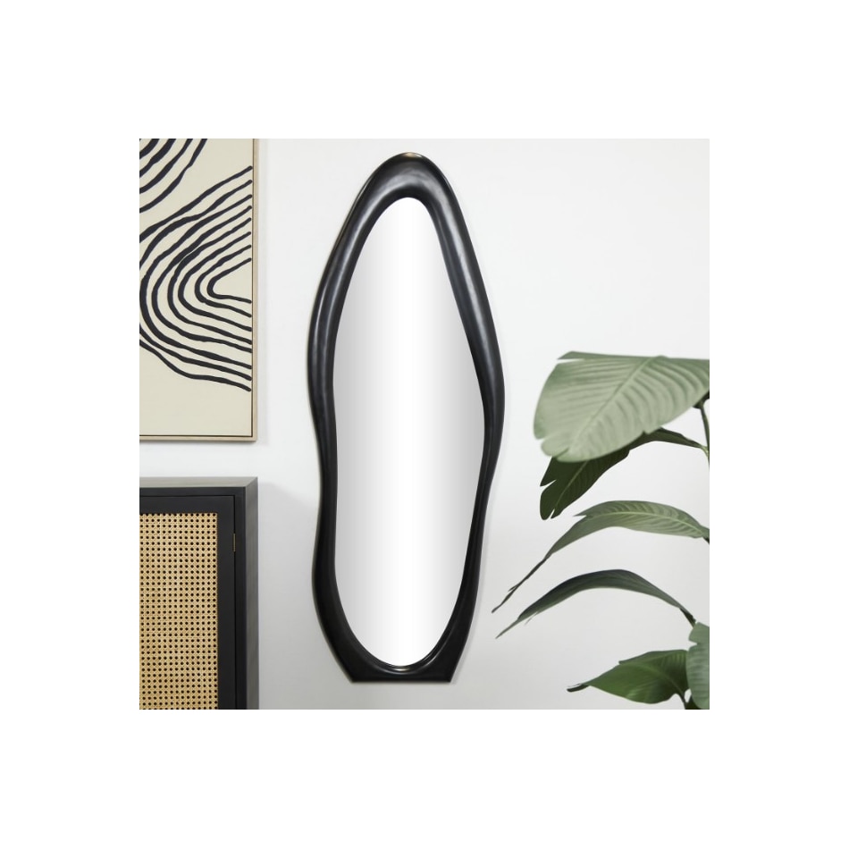 uma enterprises inc black wall mirror   