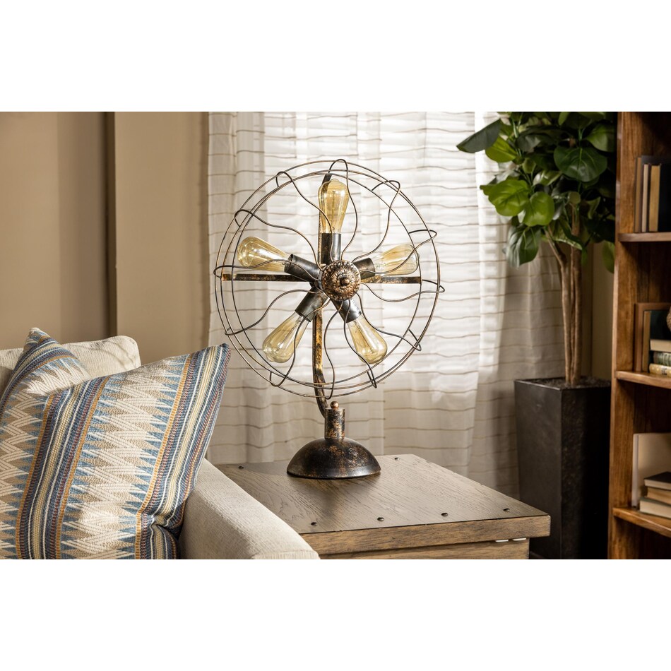 uma enterprises inc bronze table lamp lifestyle image   