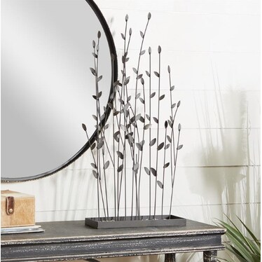 Metal Twigs With Rocks 14"W x 5"D x 31"H