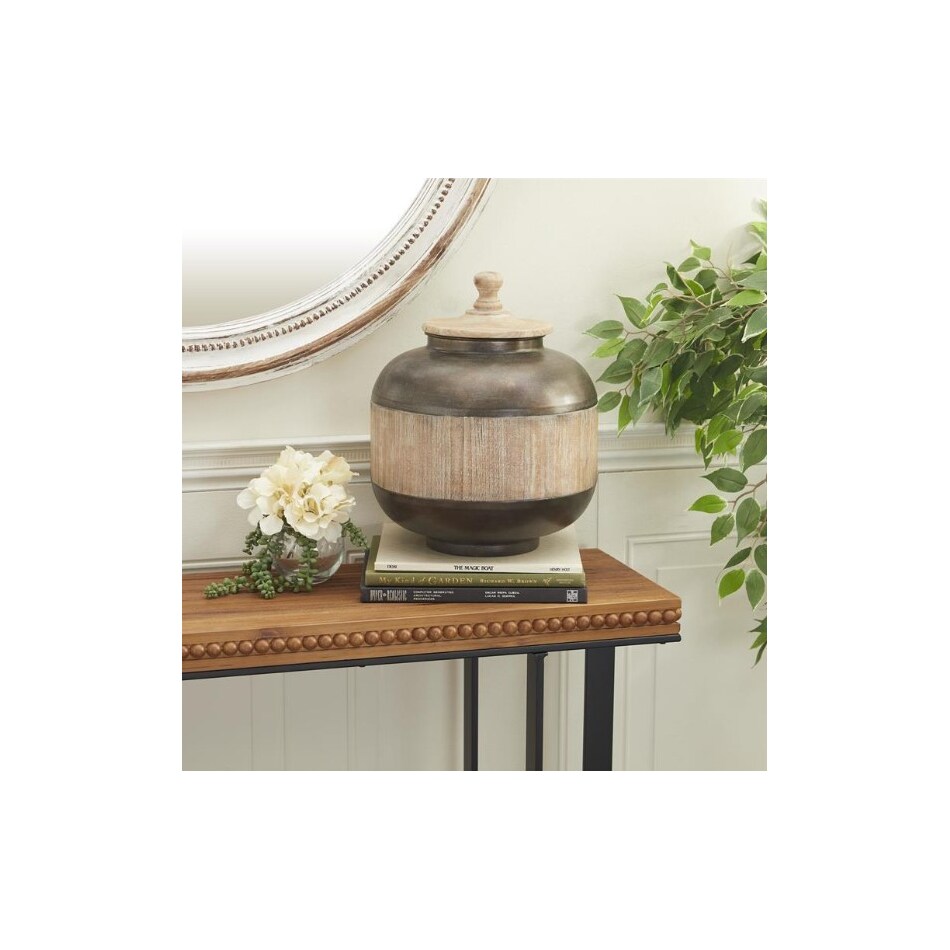 uma enterprises inc brown jar vase bowl plate   