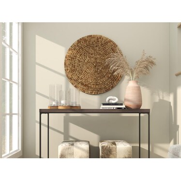 Wood Dowel Wall Decor 35.5" Round