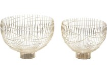 uma enterprises inc gold jar vase bowl plate set  