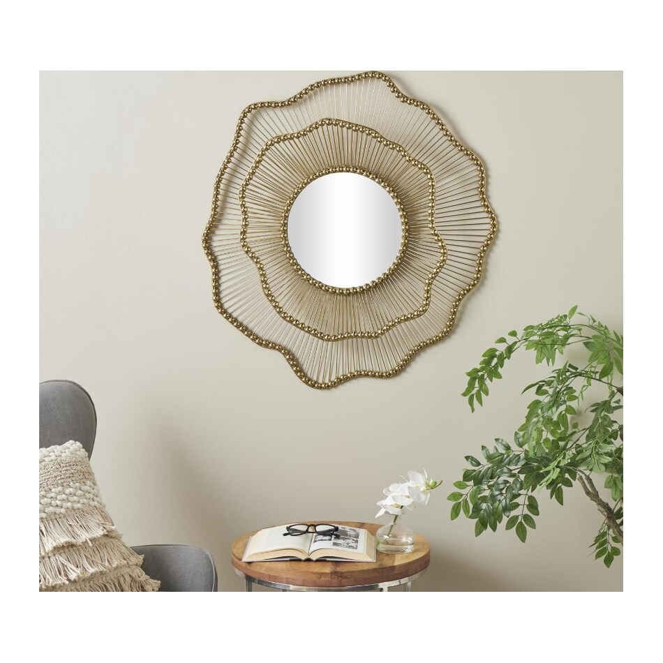 uma enterprises inc gold wall mirror   