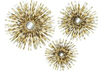 uma enterprises inc gold wall mirror set  