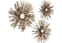 uma enterprises inc gold wall mirror set  