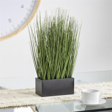 Faux Grass In Black Box 13"W x 18"H