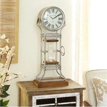 Hourglass Table Clock 23"H