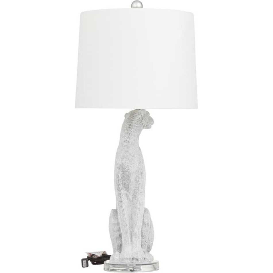 uma enterprises inc silver table lamp   