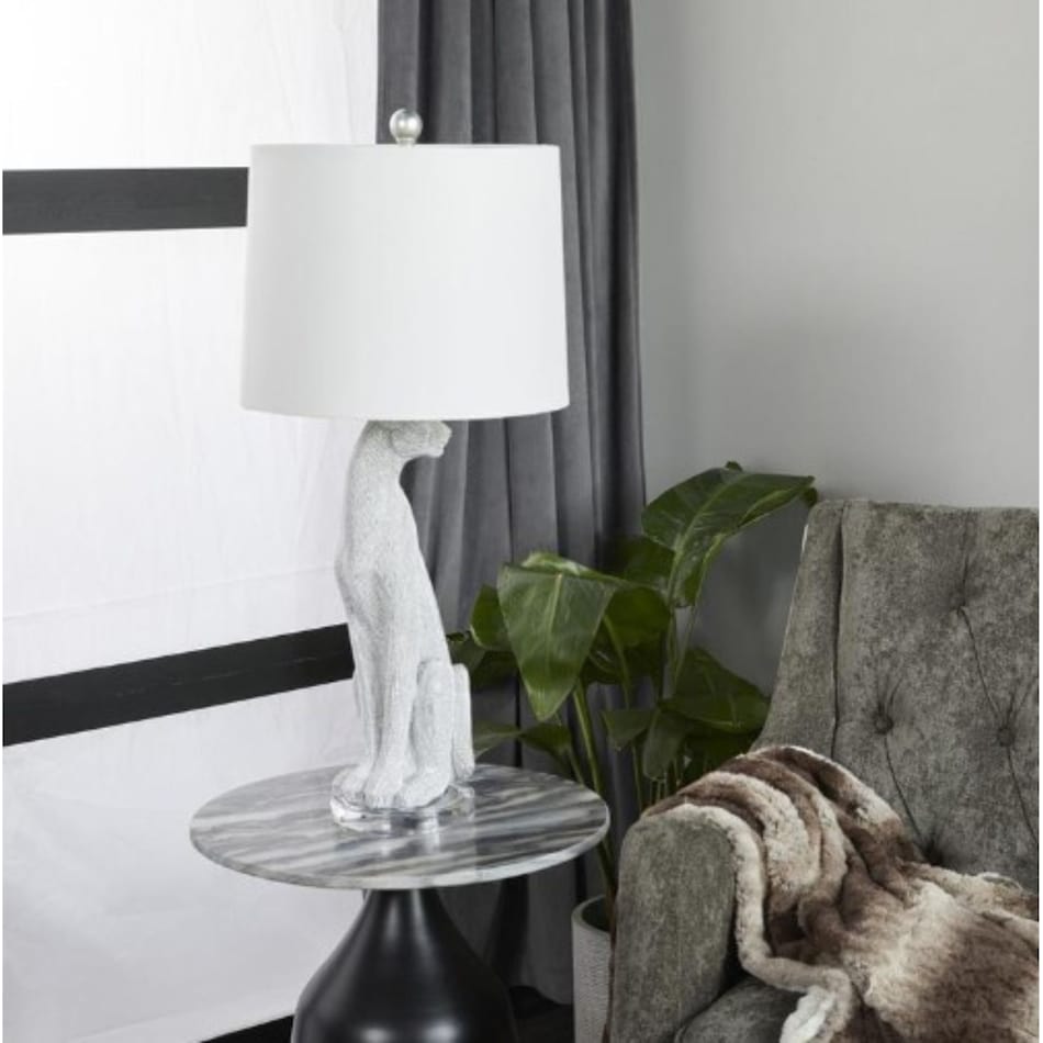 uma enterprises inc silver table lamp   