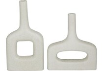 uma enterprises inc white jar vase bowl plate set  